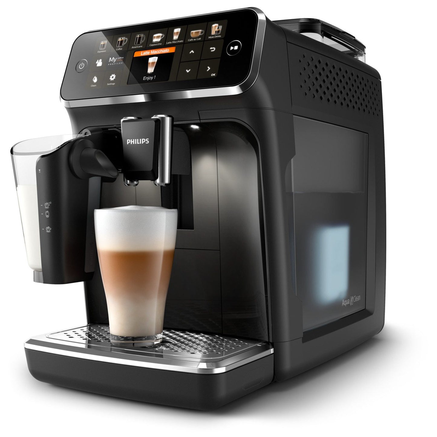 5400 Series EP5441/50 Kaffeevollautomat, 12 Kaffeespezialitäten, LatteGo Milchsystem, Touchdisplay, anpassbare Kaffeeeinstellungen, schwarz