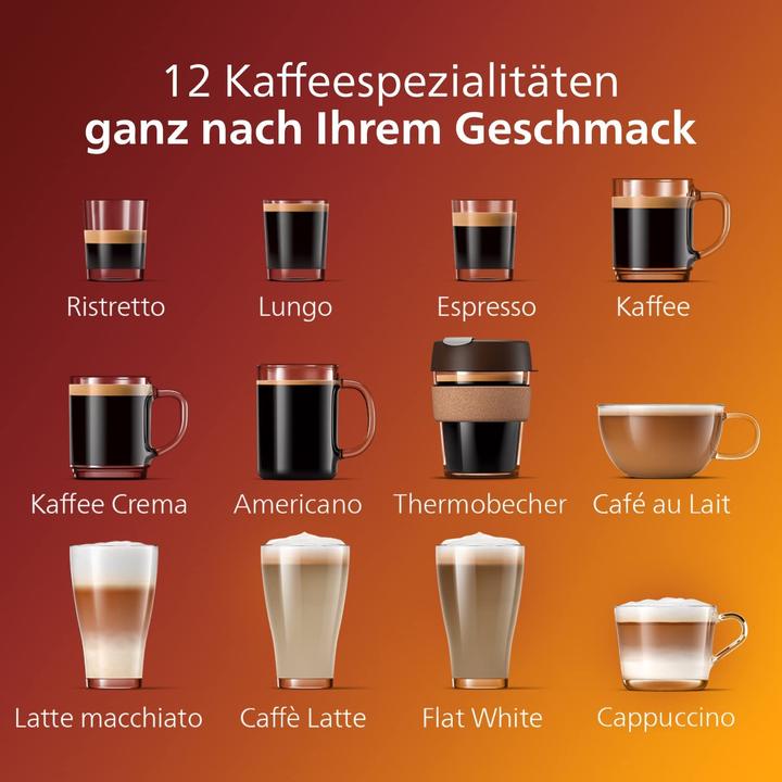 5400 Series EP5441/50 Kaffeevollautomat, 12 Kaffeespezialitäten, LatteGo Milchsystem, Touchdisplay, anpassbare Kaffeeeinstellungen, schwarz
